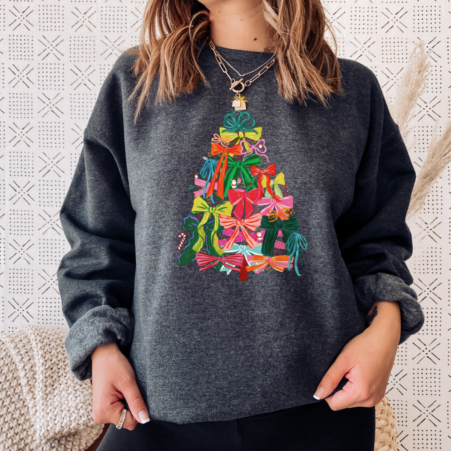 Bow Christmas Tree Crewneck Sweatshirt