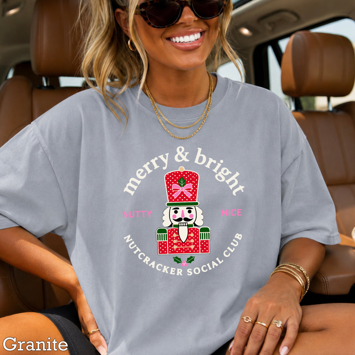 Nutcracker Social Club Christmas Comfort Color Graphic Tee