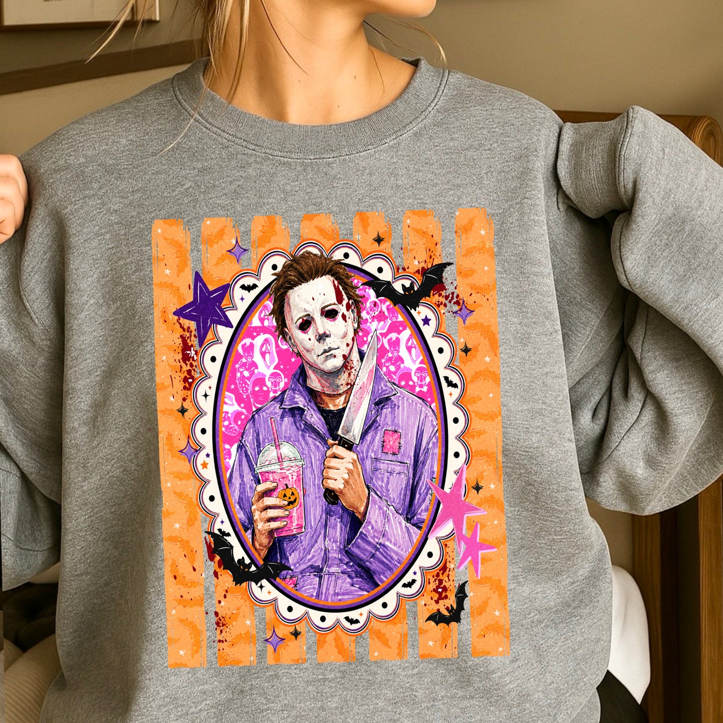 Horror Film Character Crewneck Sweatshirt
