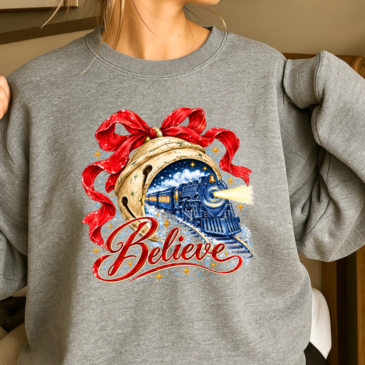 Believe Christmas Crewneck Sweatshirt