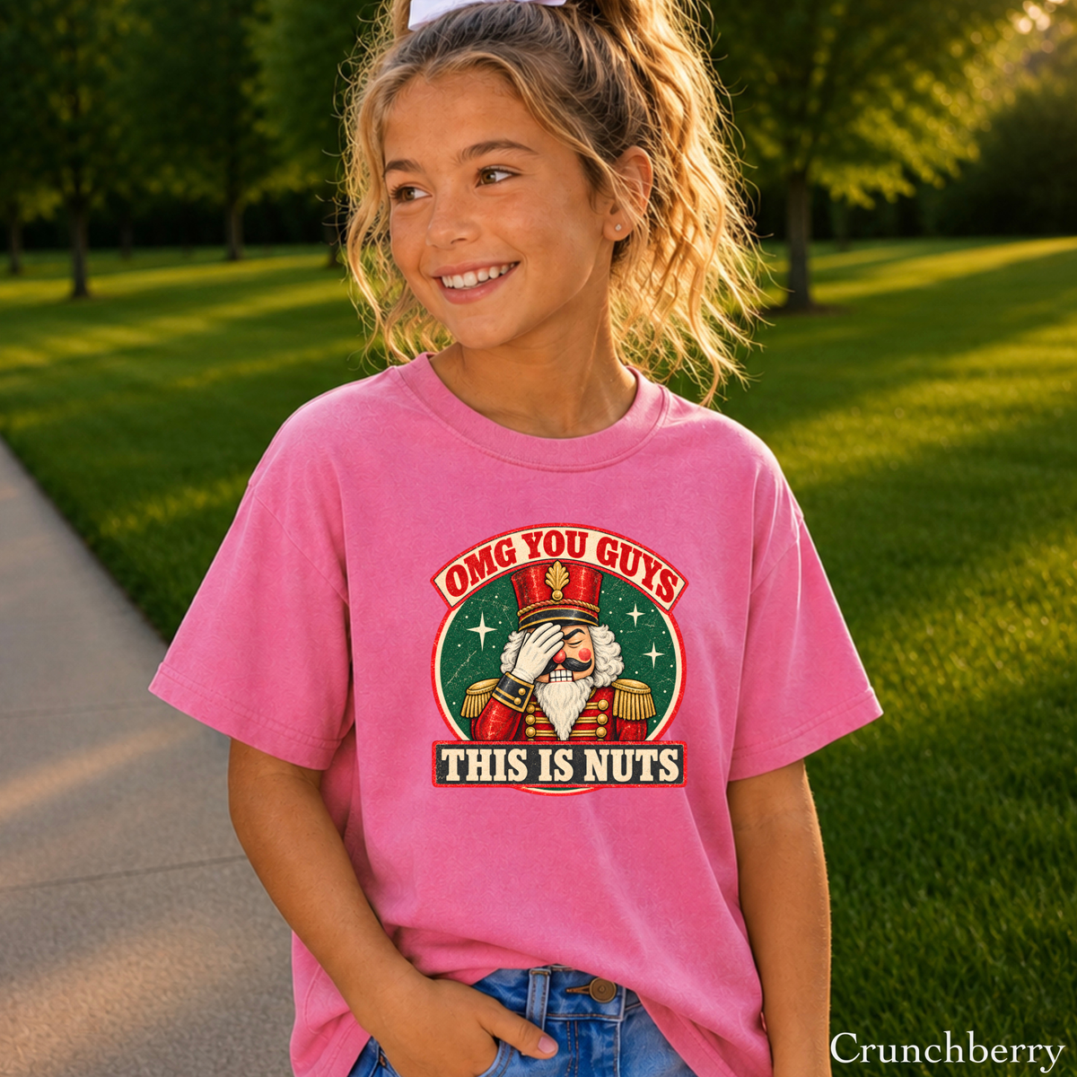 OMG You Guys This Is Nuts Christmas Youth Comfort Color T-Shirt