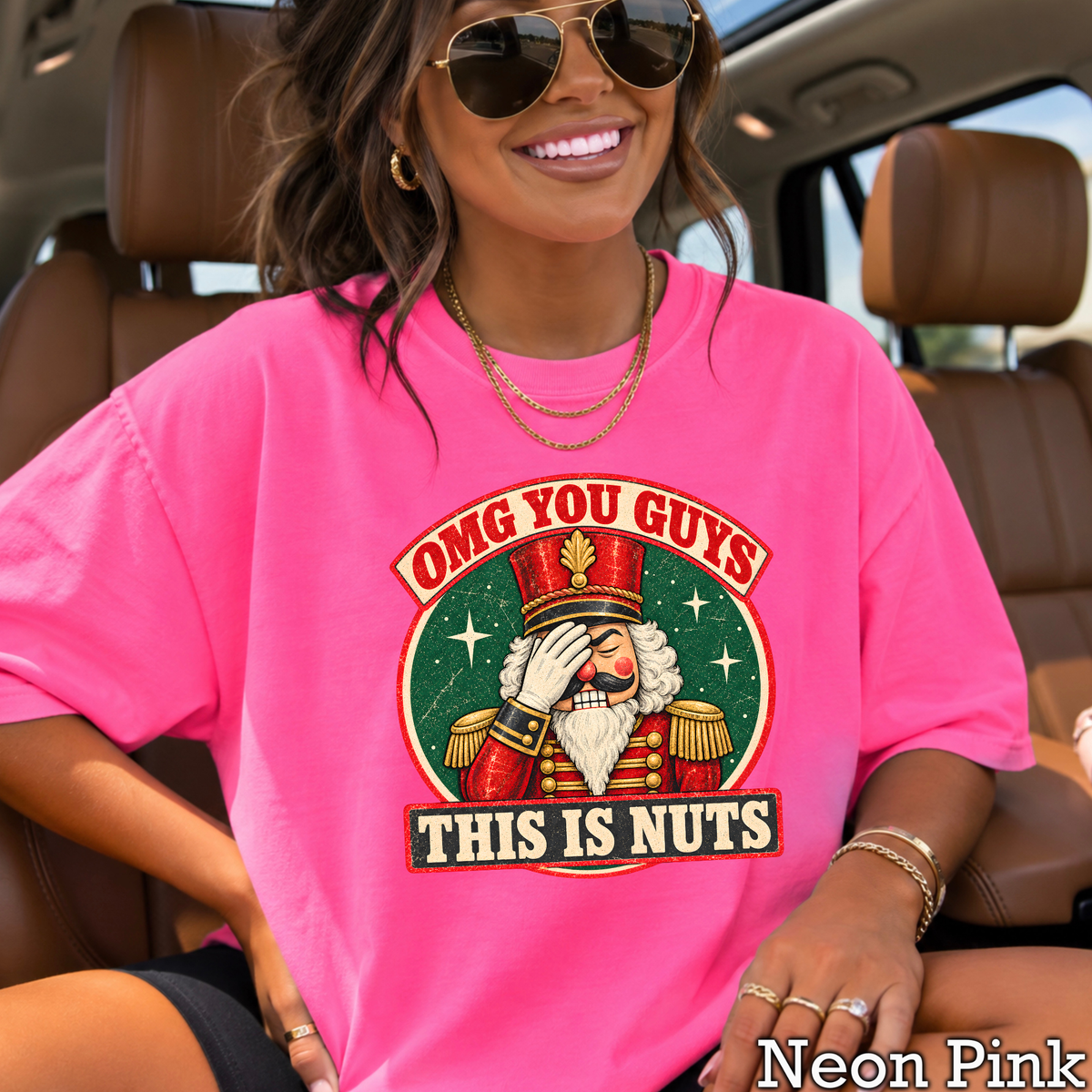 OMG You Guys This Is Nuts Christmas Comfort Color Graphic Tee