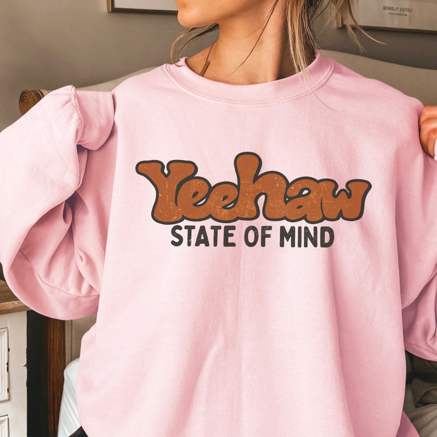 Yeehaw State Of Mind Crewneck Sweatshirt