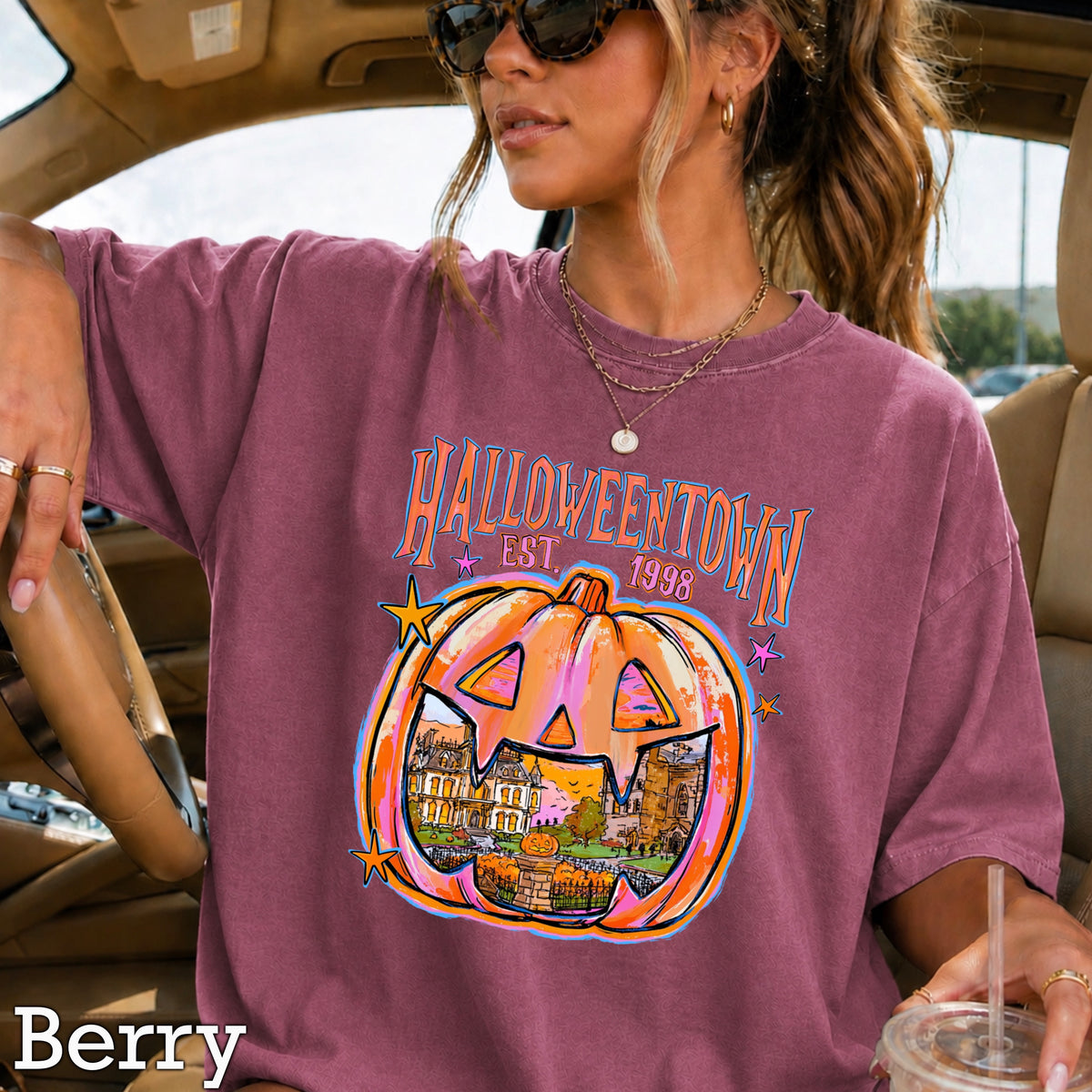 Halloween Town Comfort Color Graphic Tee