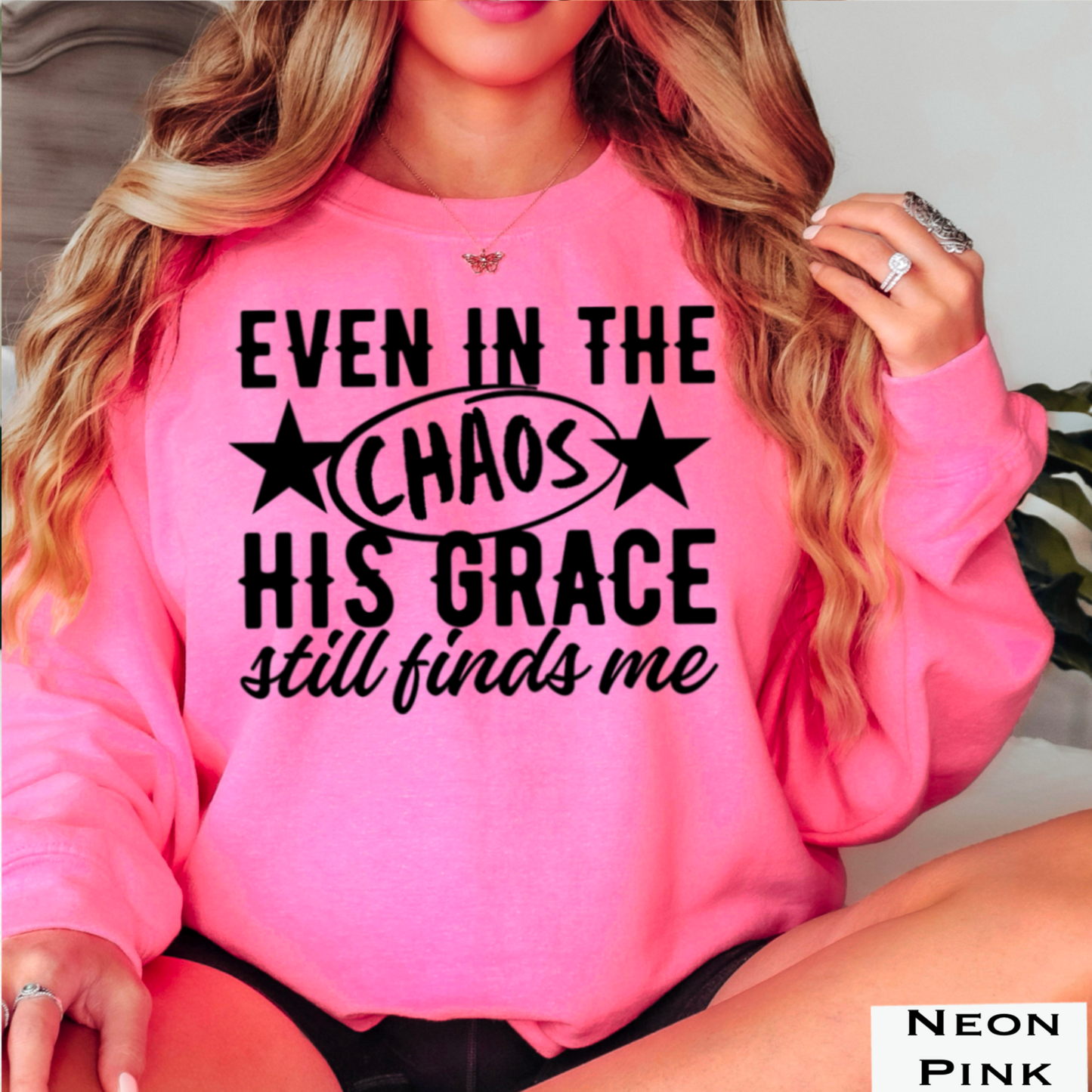 Even In The Chaos Graphic Crewneck Sweatshirt