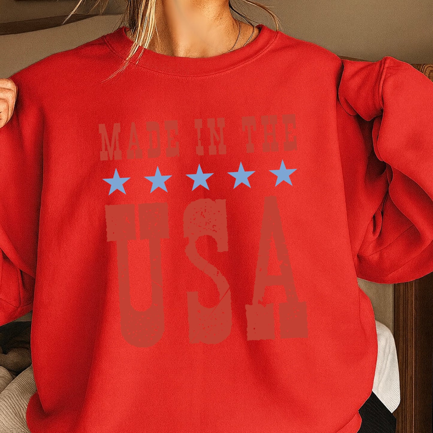 Made In The USA July4th Crewneck Sweatshirt