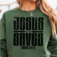 Jesus Saves Graphic Crewneck Sweatshirt