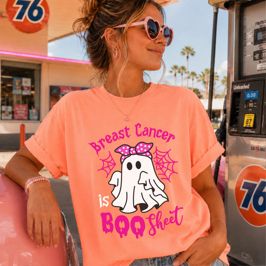 Breast Cancer Is Boo-Sheet Comfort Color Graphic Tee