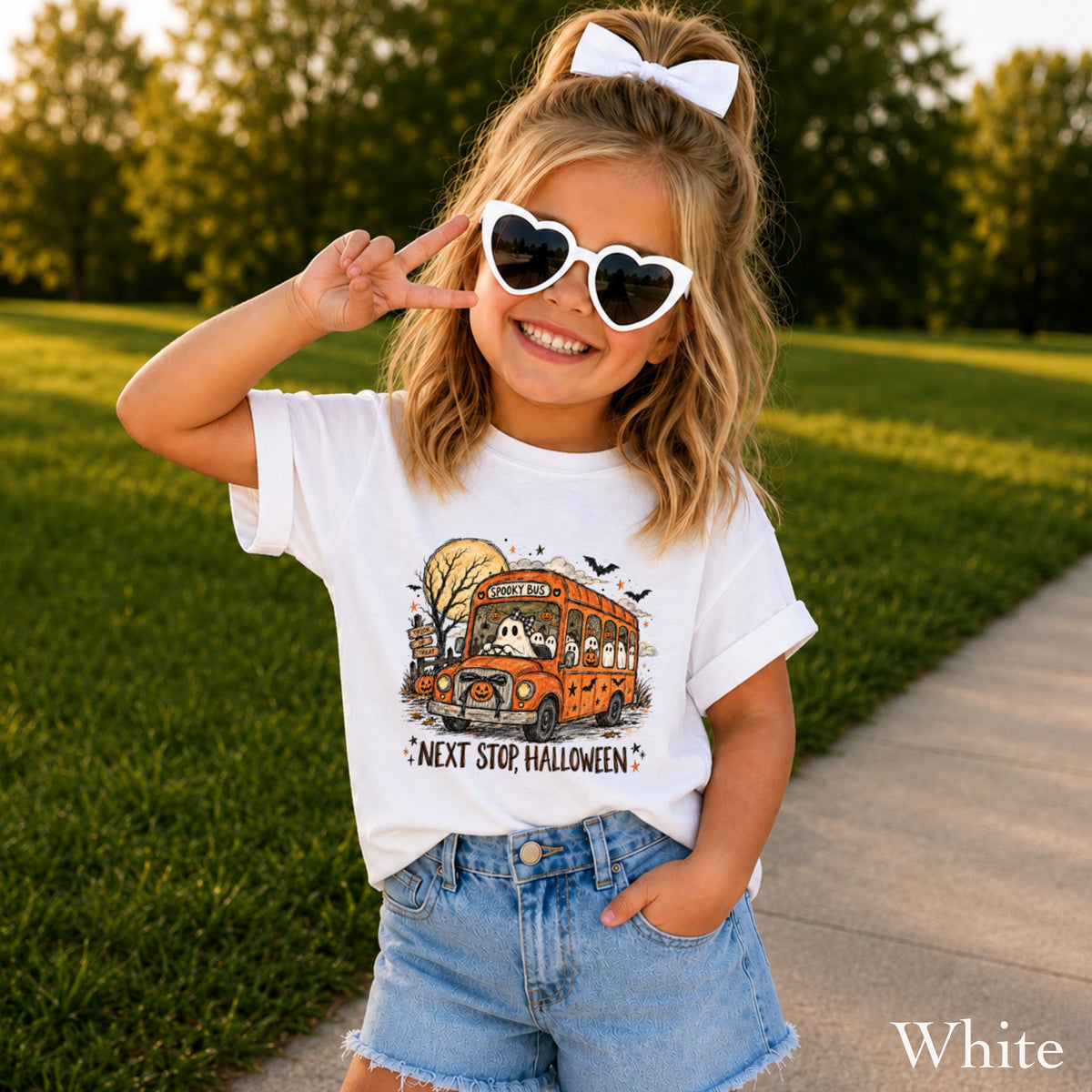 Next Stop Halloween Youth Comfort Color T-Shirt