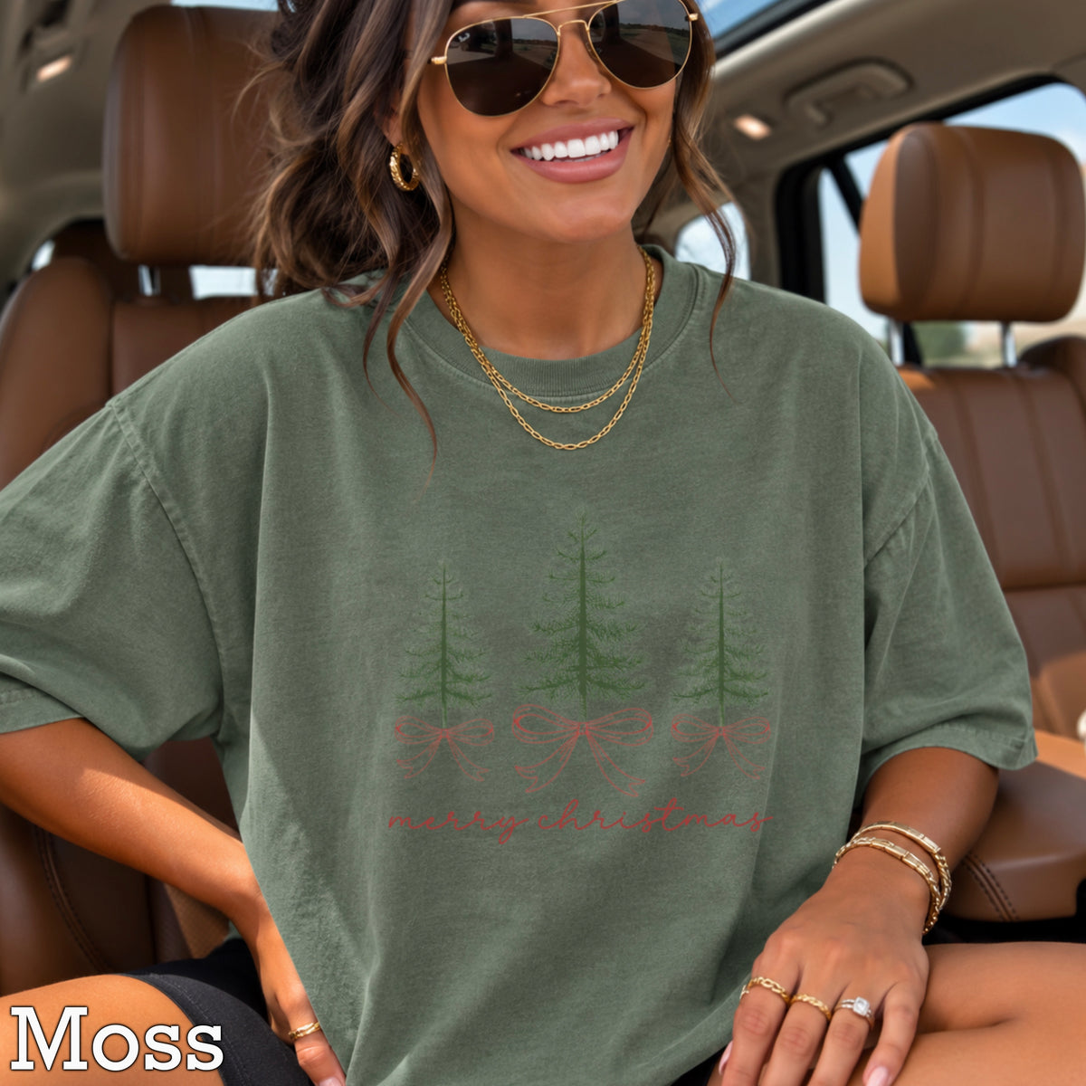 Merry Christmas Comfort Color Graphic Tee