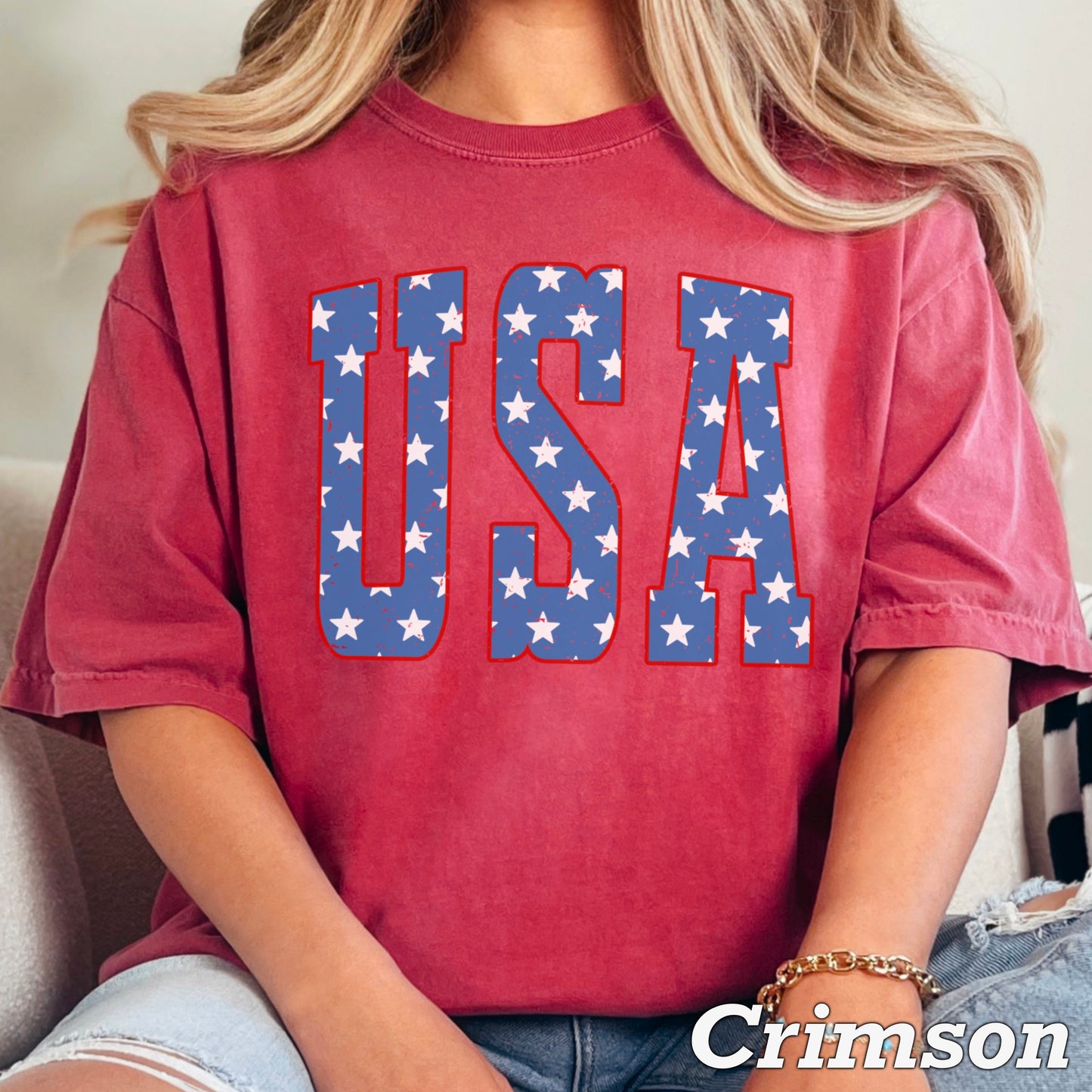 USA Patriotic Comfort Color Graphic Tee