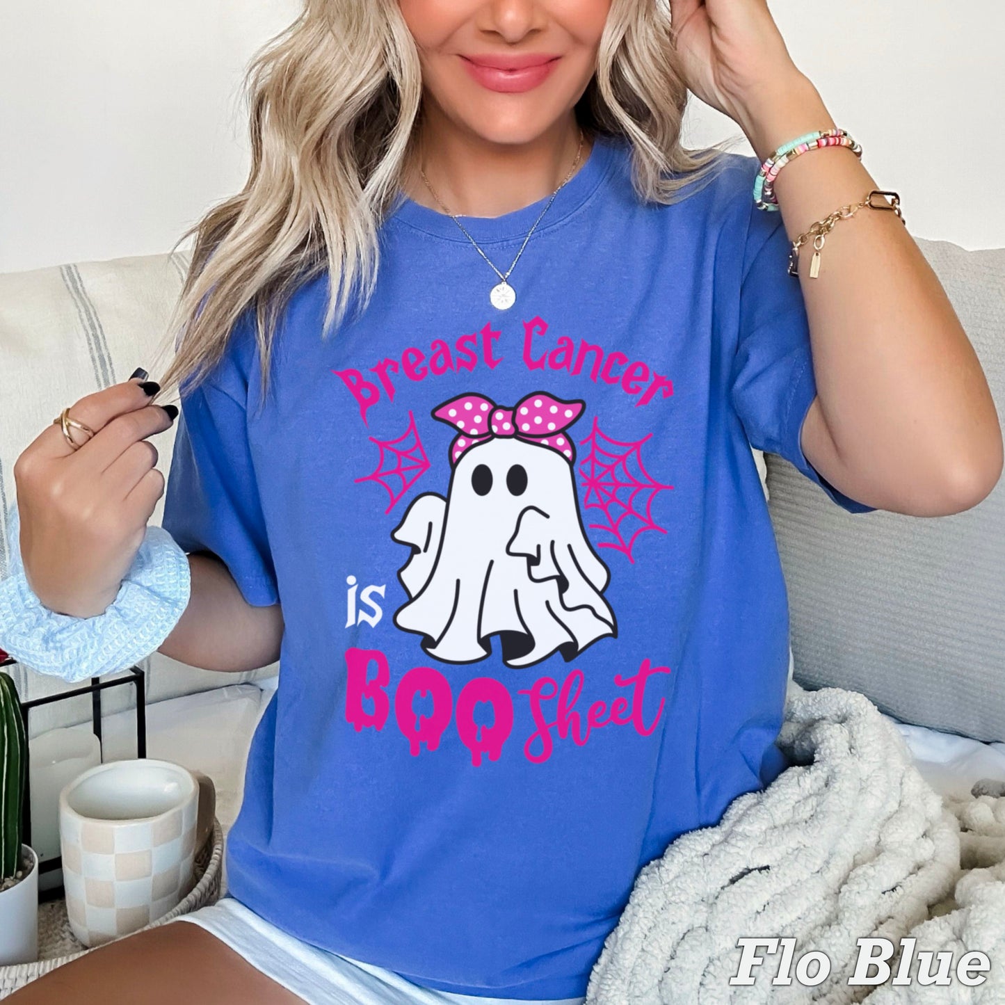 Breast Cancer Is Boo-Sheet Comfort Color Graphic Tee