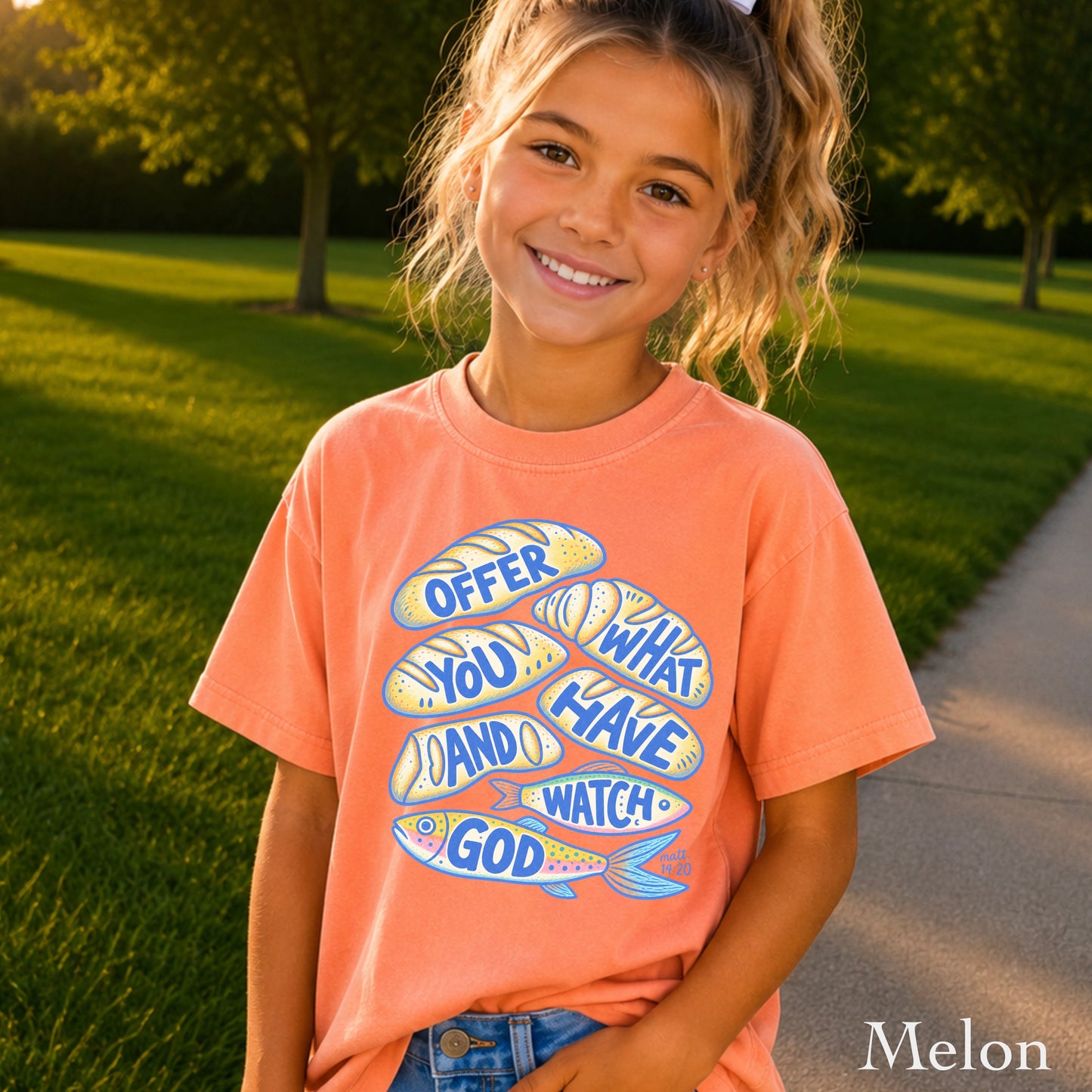 Offer What You Have And Watch God Youth Comfort Color T-Shirt