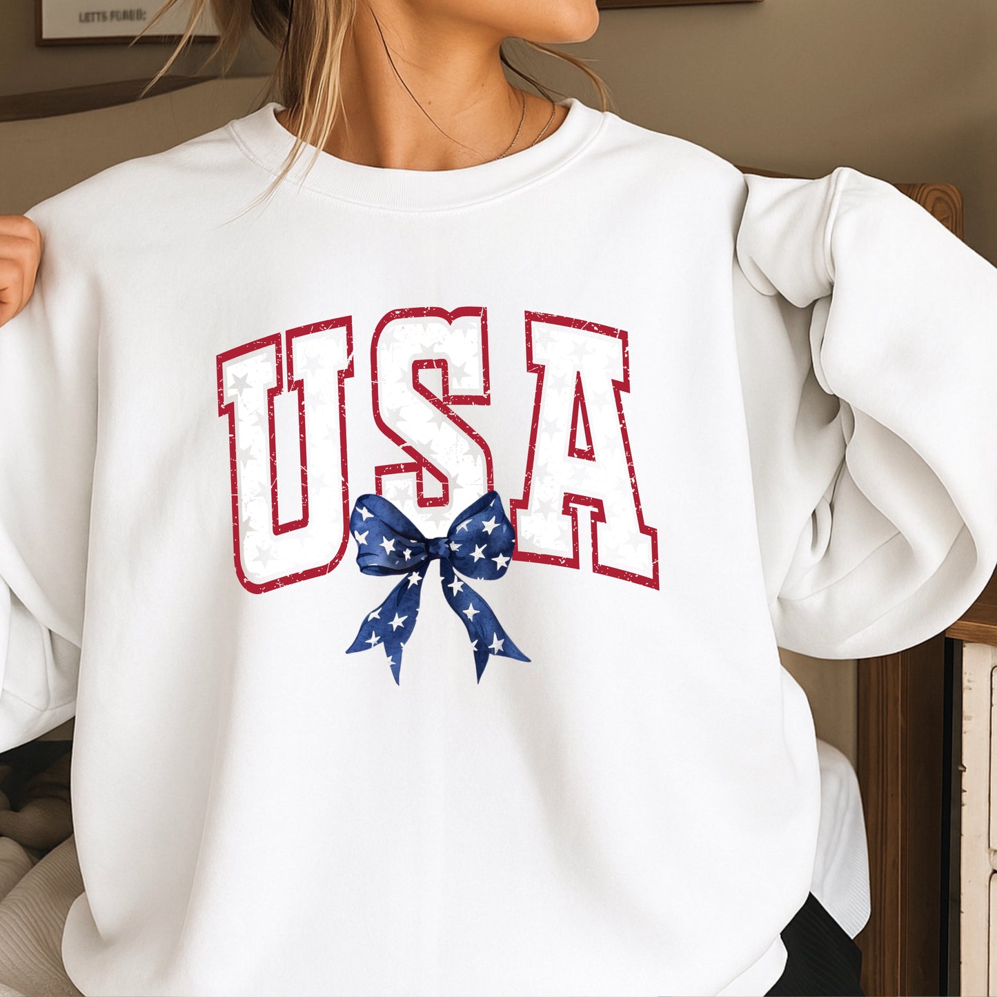 USA Patriotic Crewneck Sweatshirt