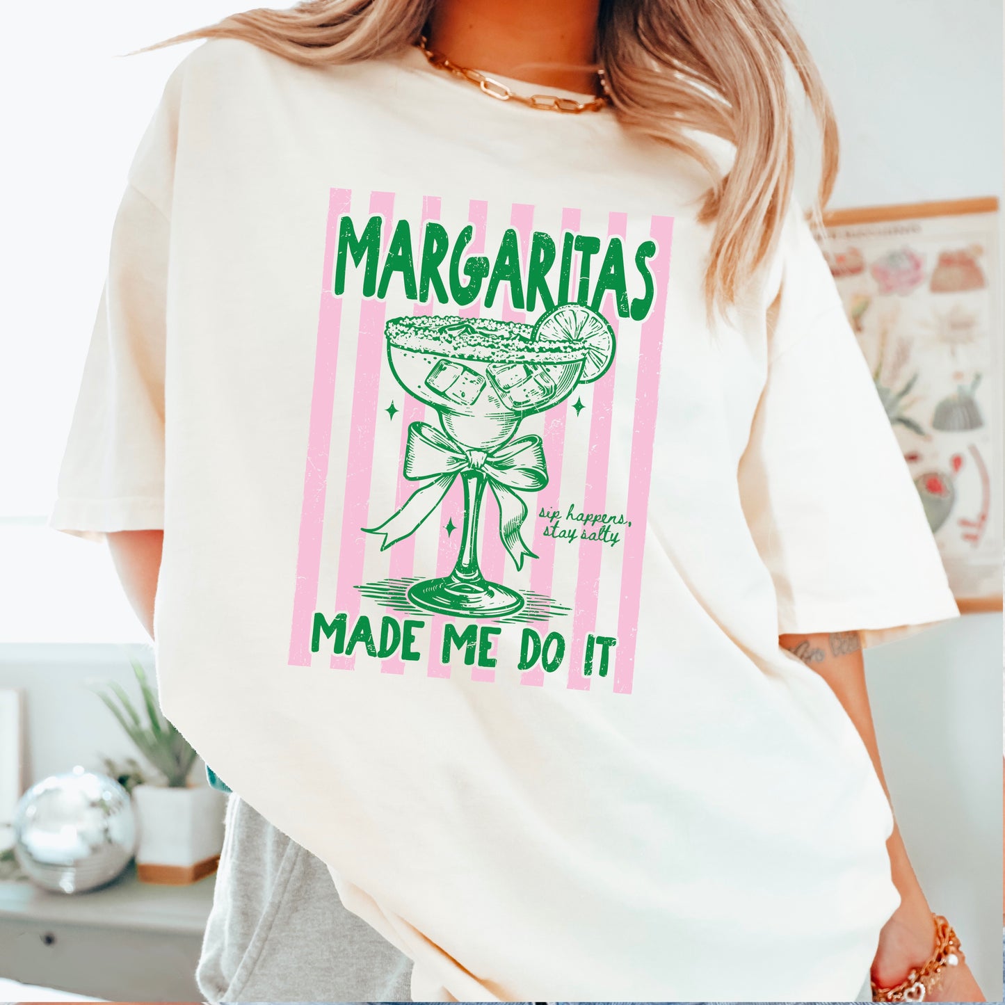Margaritas Made Me Do It Comfort Color Graphic Tee
