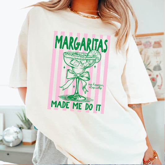 Margaritas Made Me Do It Comfort Color Graphic Tee