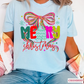 Merry Christmas Comfort Color Graphic Tee