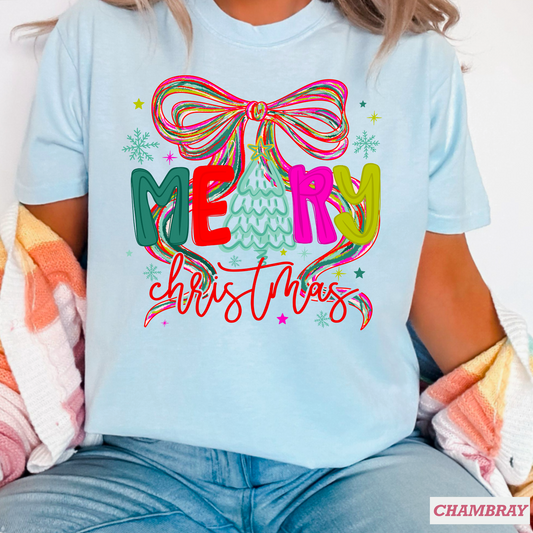 Merry Christmas Comfort Color Graphic Tee