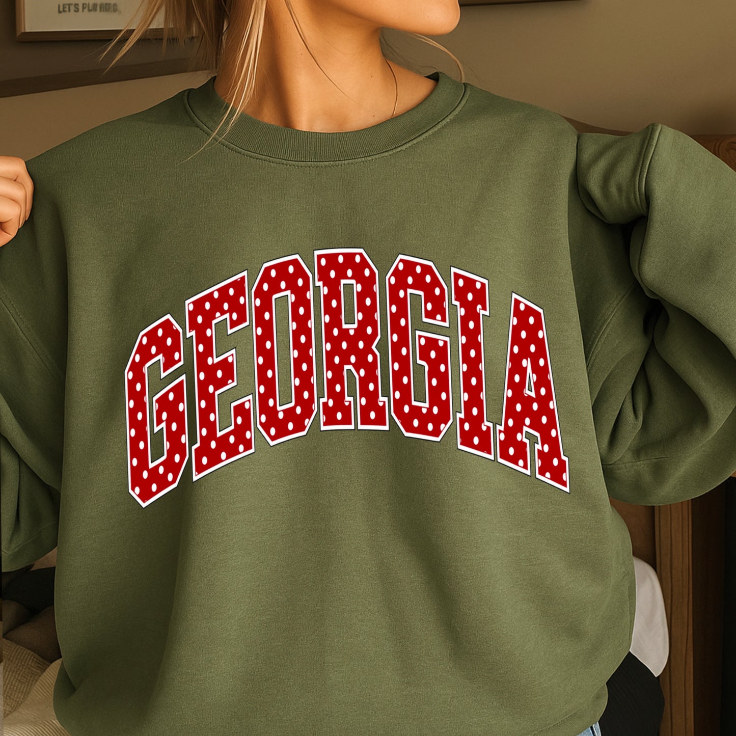 Georgia Polka Dot Crewneck Sweatshirt