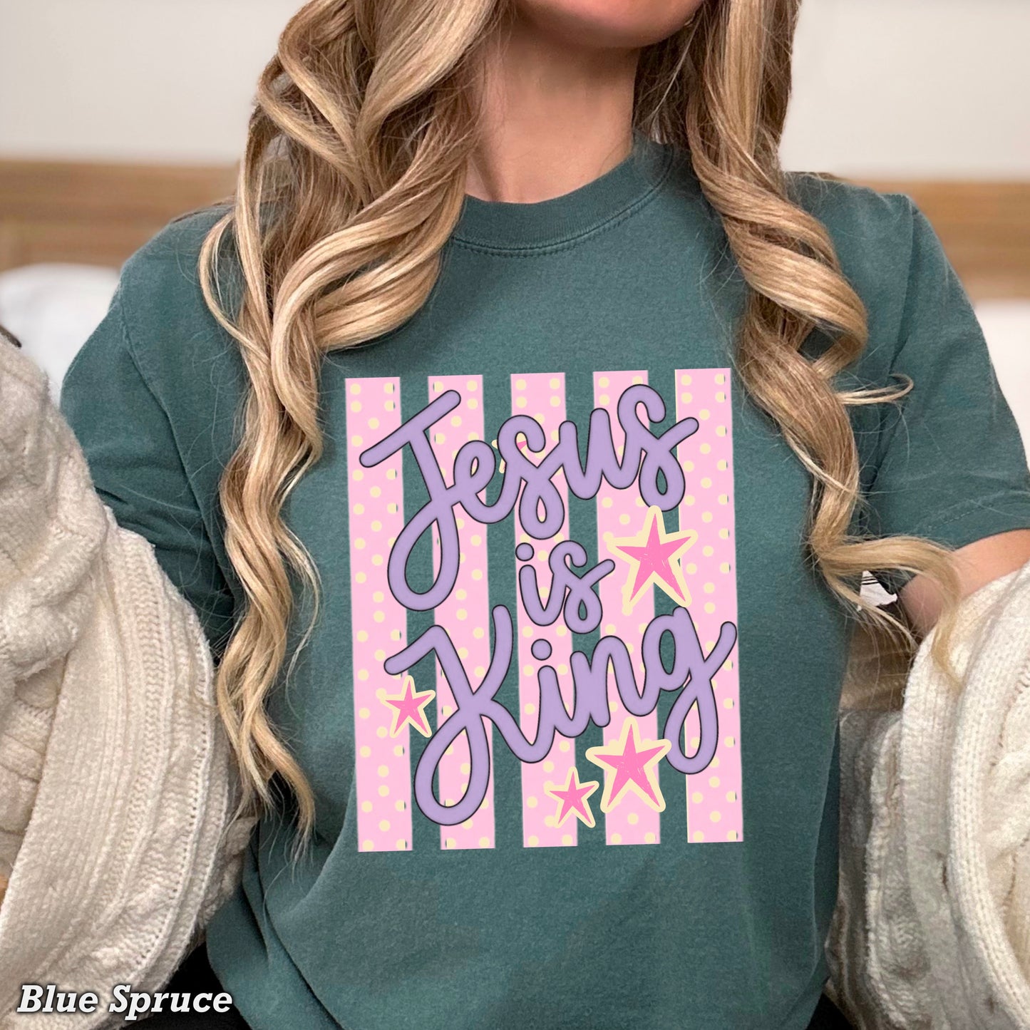 Jesus Is King Comfort Color Graphic Tee
