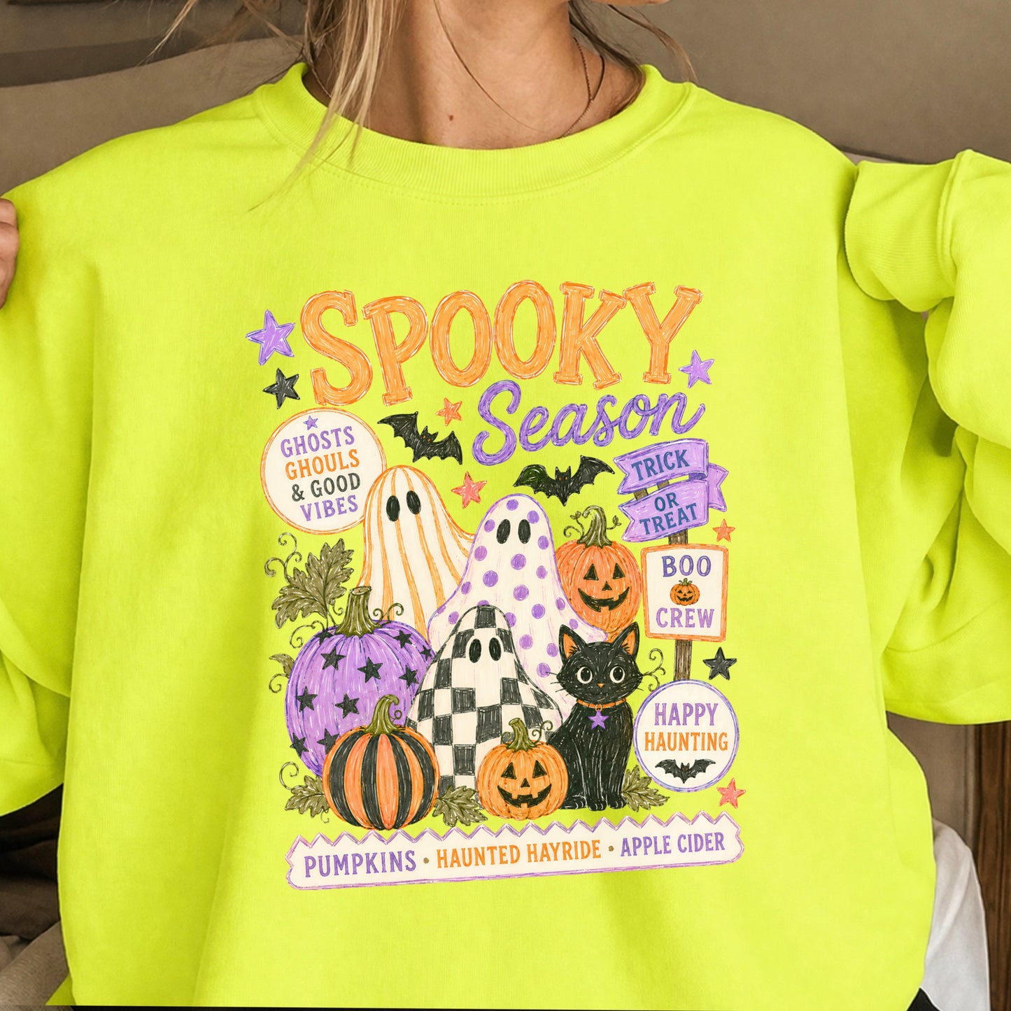 Spooky Season Halloween Crewneck Sweatshirt