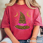 Leopard Witches Hat Halloween Comfort Color Graphic Tee