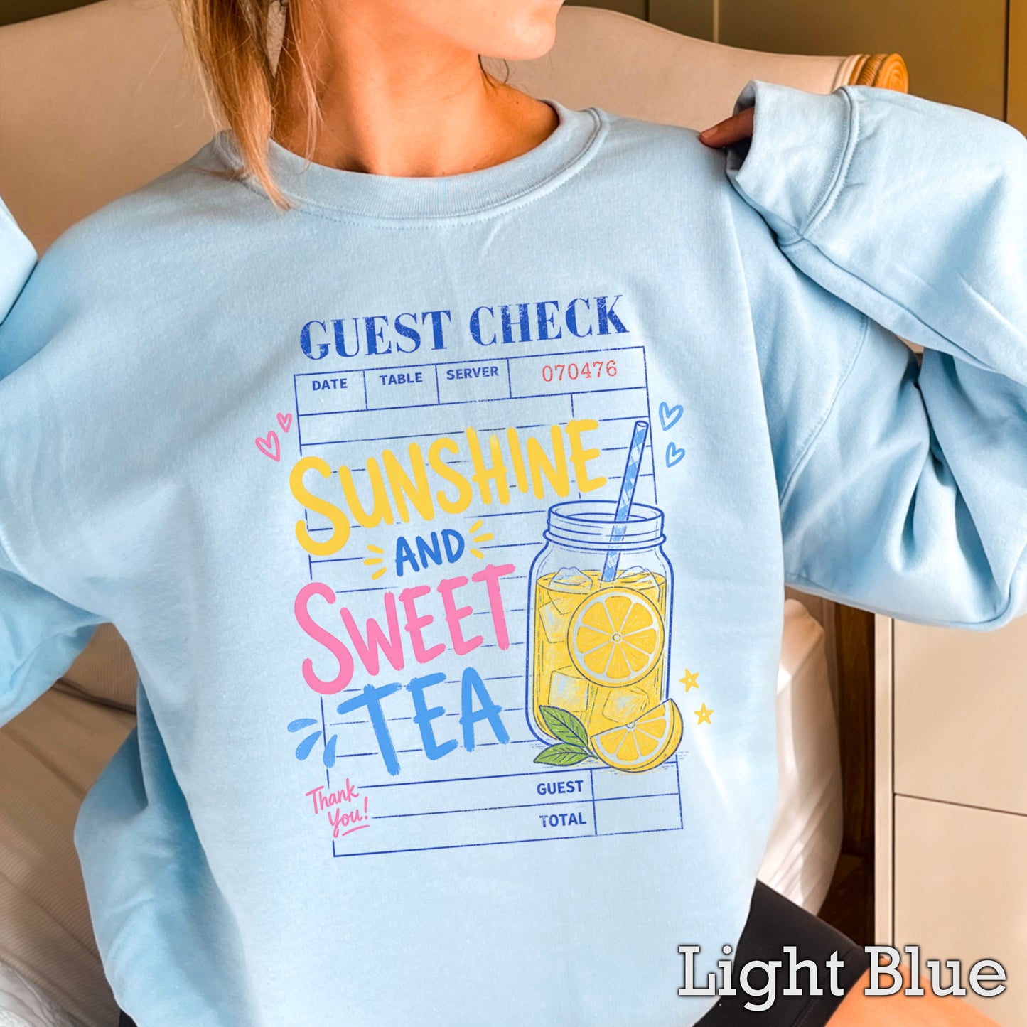 Guest Check Sunshine & Sweet Tea Crewneck Sweatshirt