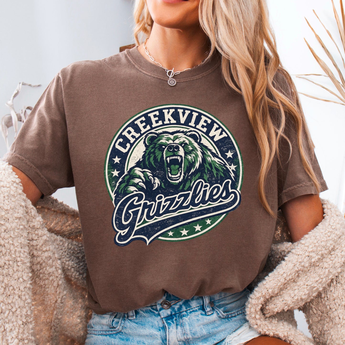 Creekview Grizzlies Comfort Color Graphic Tee