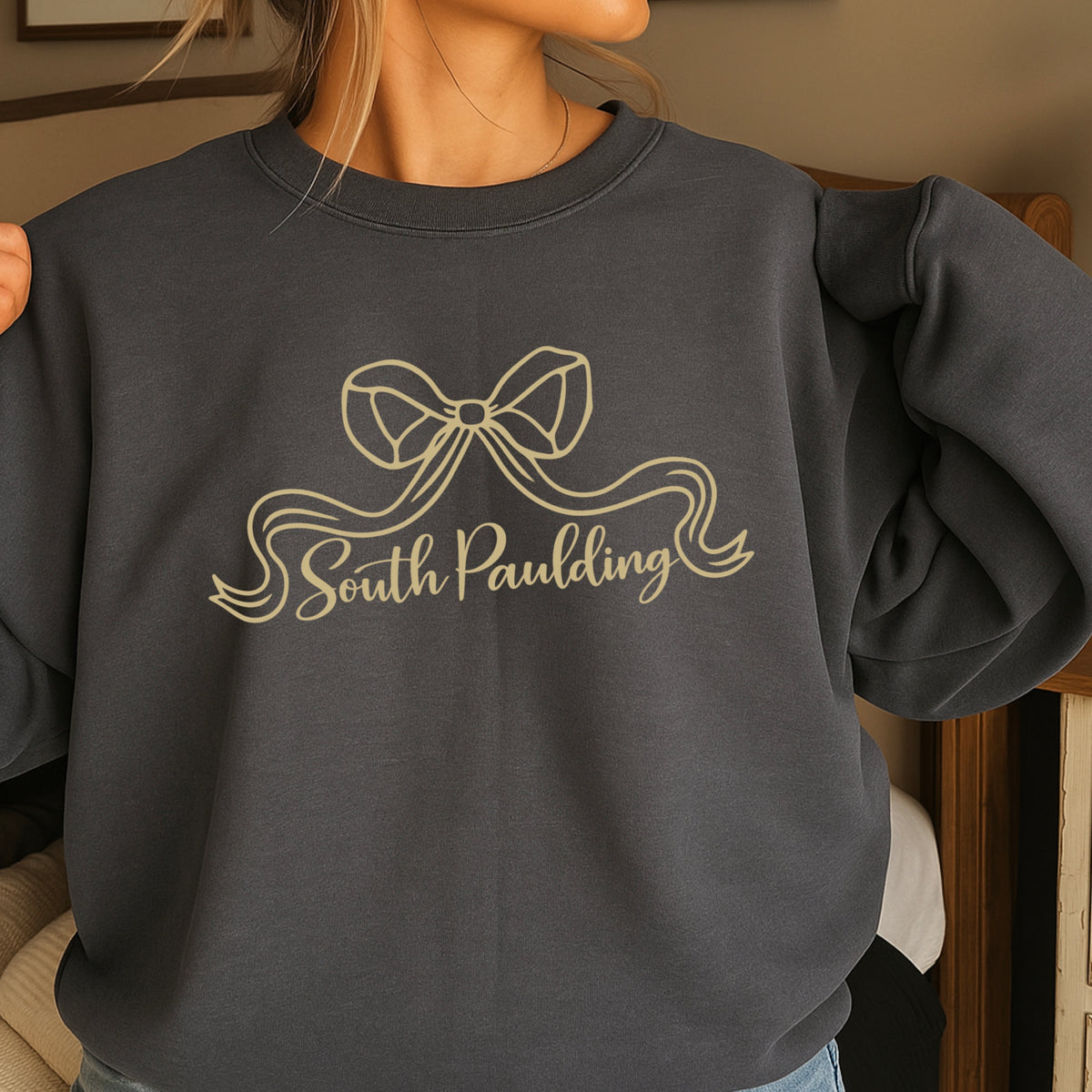 Spartans Coquette Bow Crewneck Sweatshirt