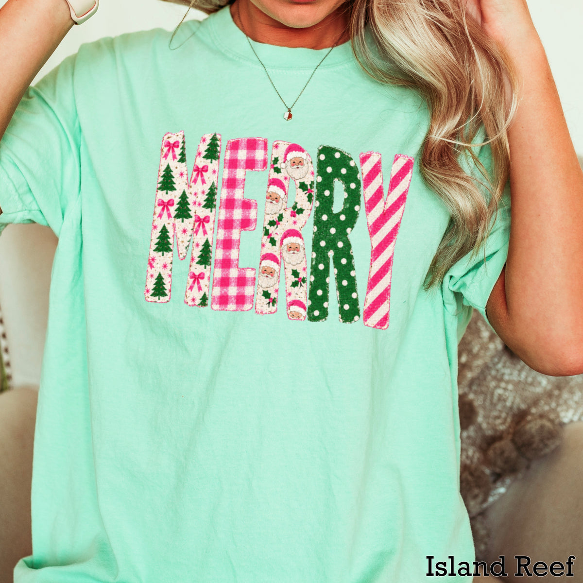Merry Christmas Comfort Color Graphic Tee