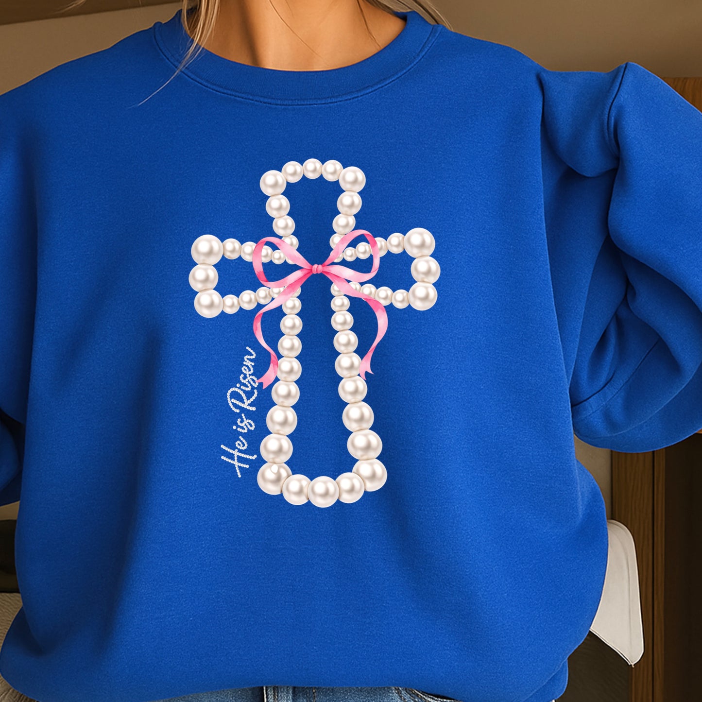 He Is Risen Easter Crewneck Sweatshirt