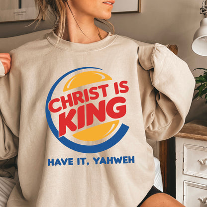 Christ Is King Christian Crewneck Sweatshirt
