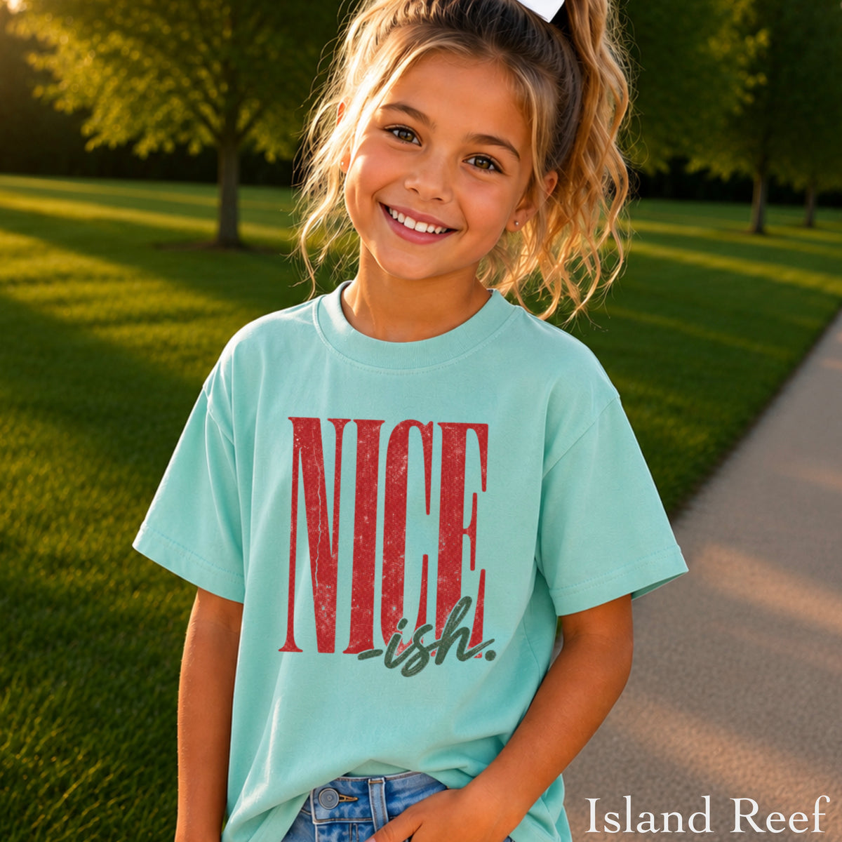 Nice -ish Christmas Youth Comfort Color T-Shirt