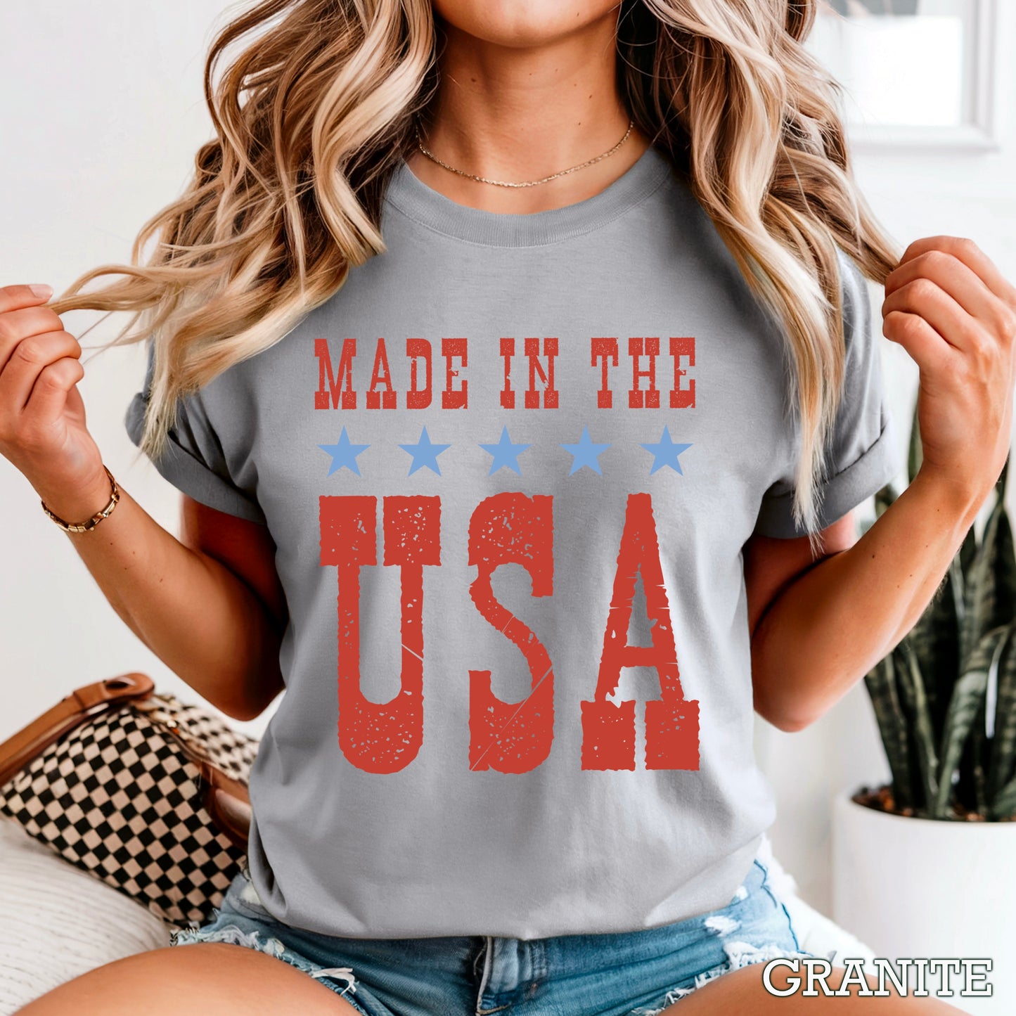 Made InThe USA July 4th Comfort Color Graphic Tee