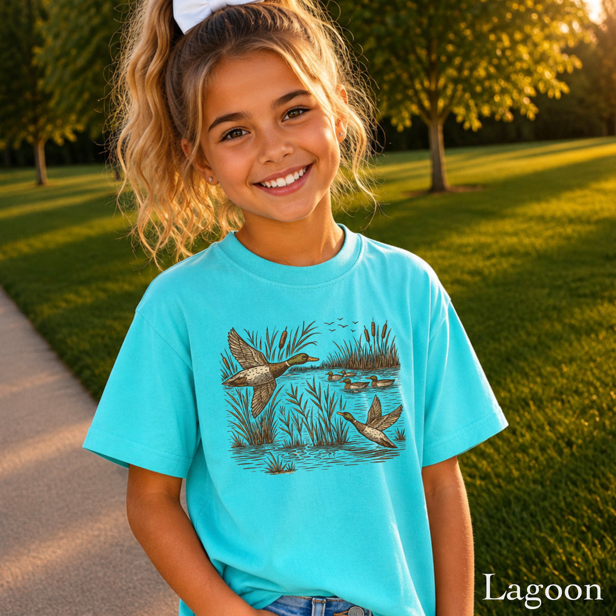 Mallard Ducks Youth Comfort Color T-Shirt