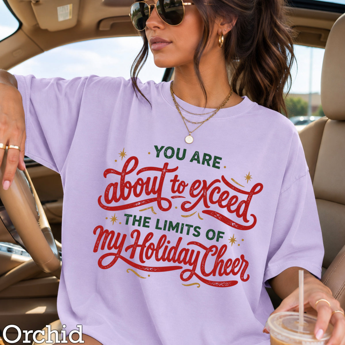 You Are About To Exceed My Holiday Cheer Limits Christmas Comfort Color Graphic Tee