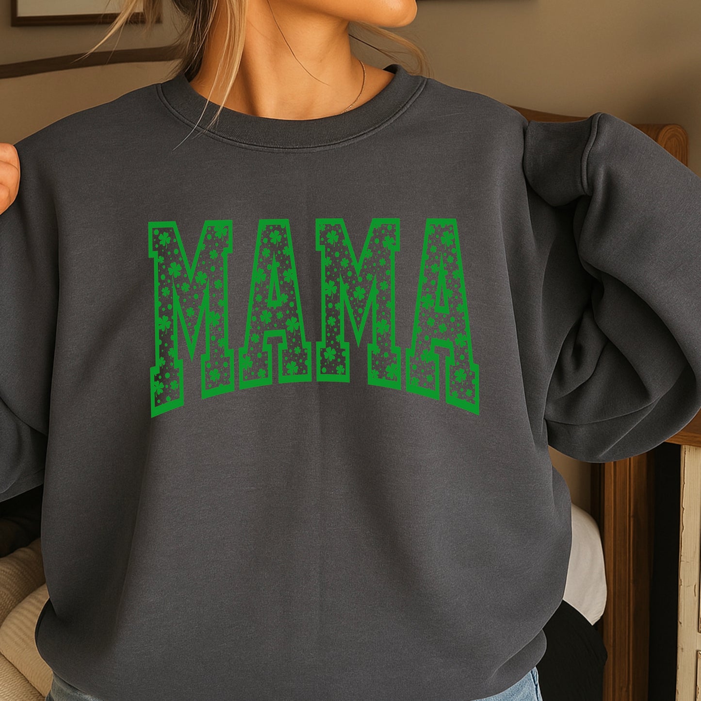 Mama St. Patrick’s Day Crewneck Sweatshirt