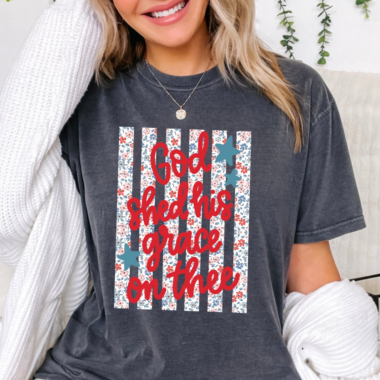 God Shed His Grace On Thee Comfort Color Graphic Tee