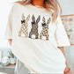 Easter Rabbit Trio Easter Comfort Color Graphic Tee