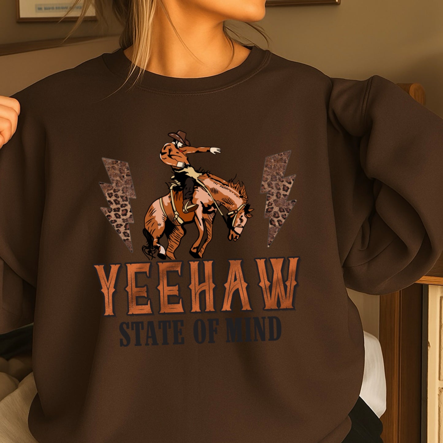Yeehaw State Of Mind Crewneck Sweatshirt