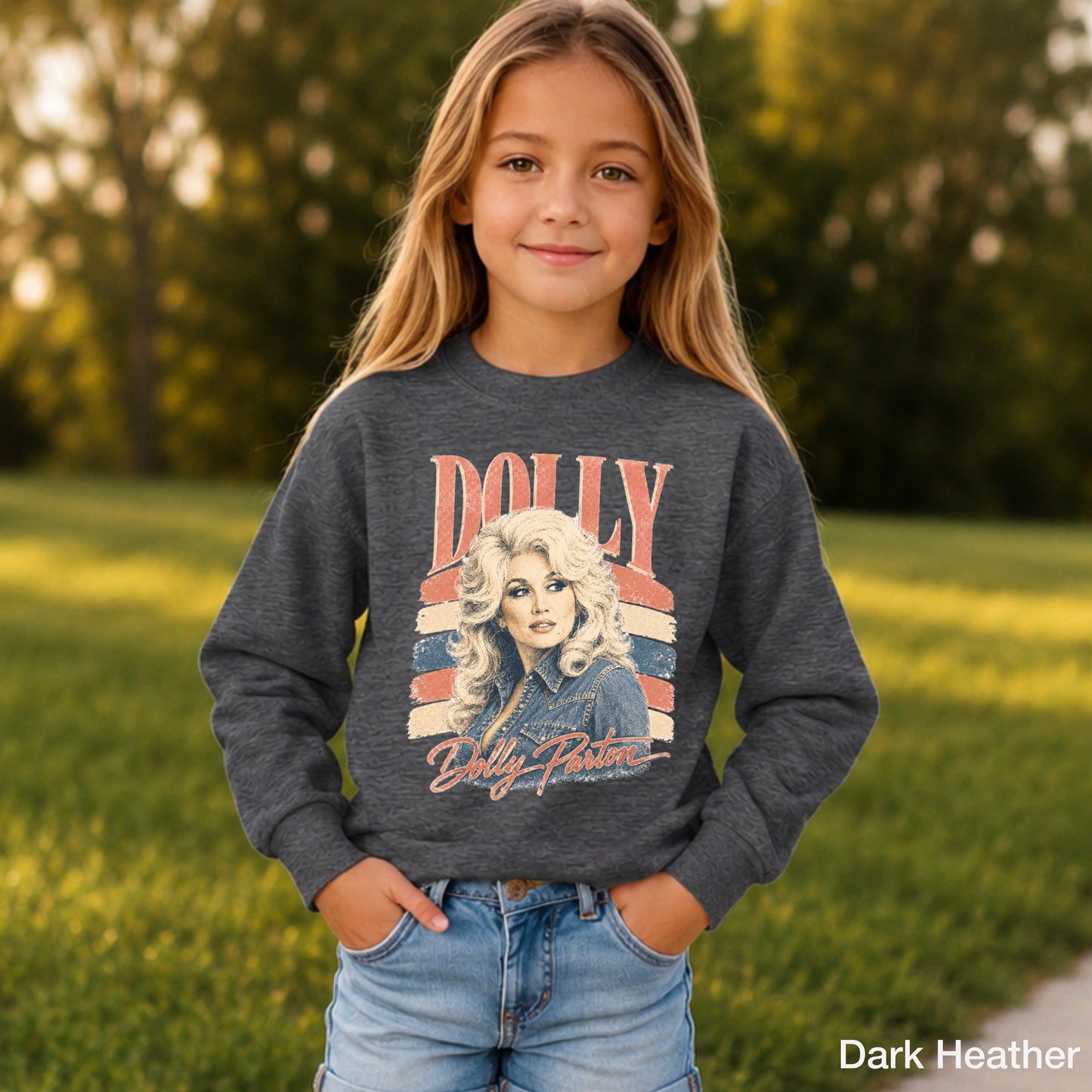Retro Dolly Youth Crewneck Sweatshirt