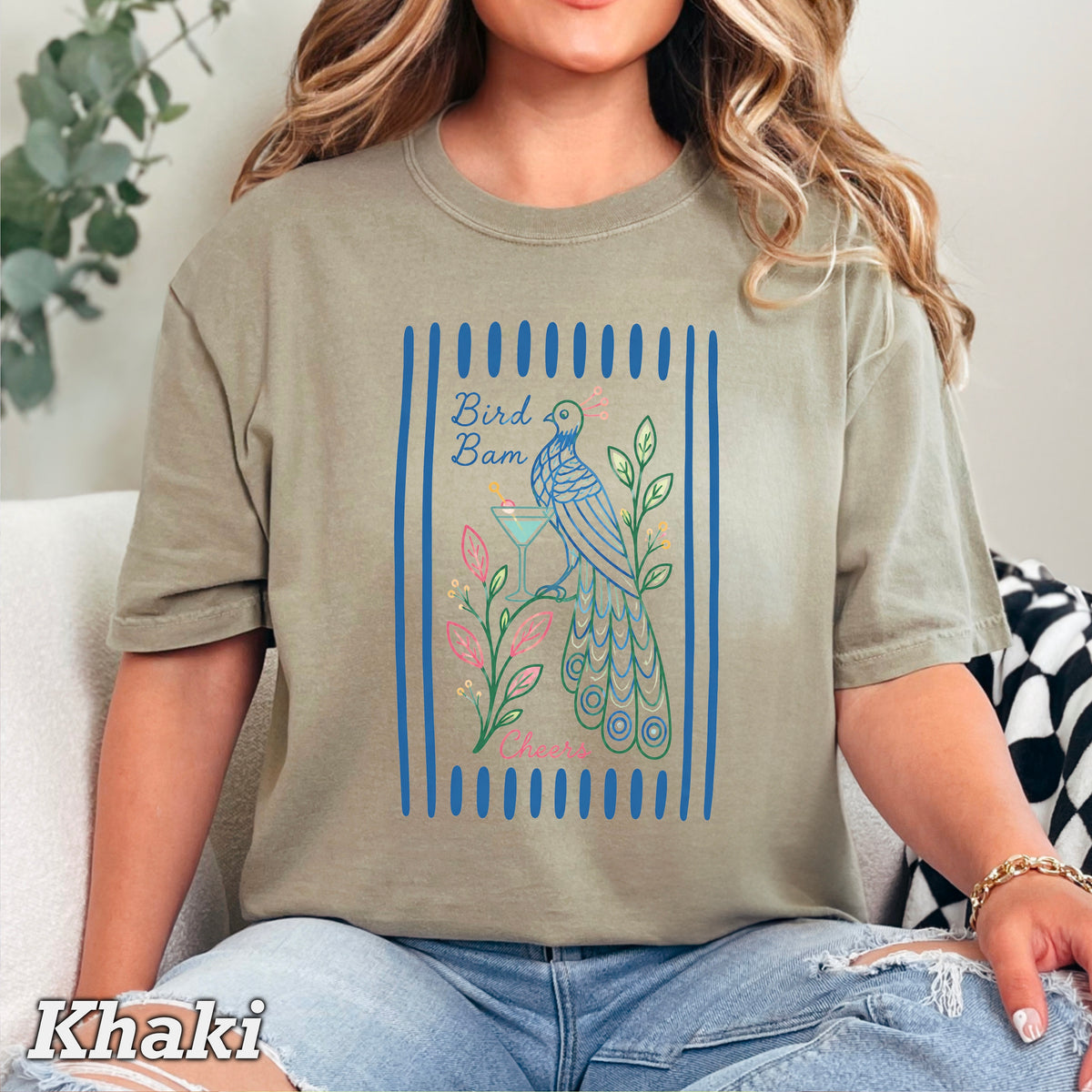 Mahjong Bam Bird Comfort Color Graphic Tee