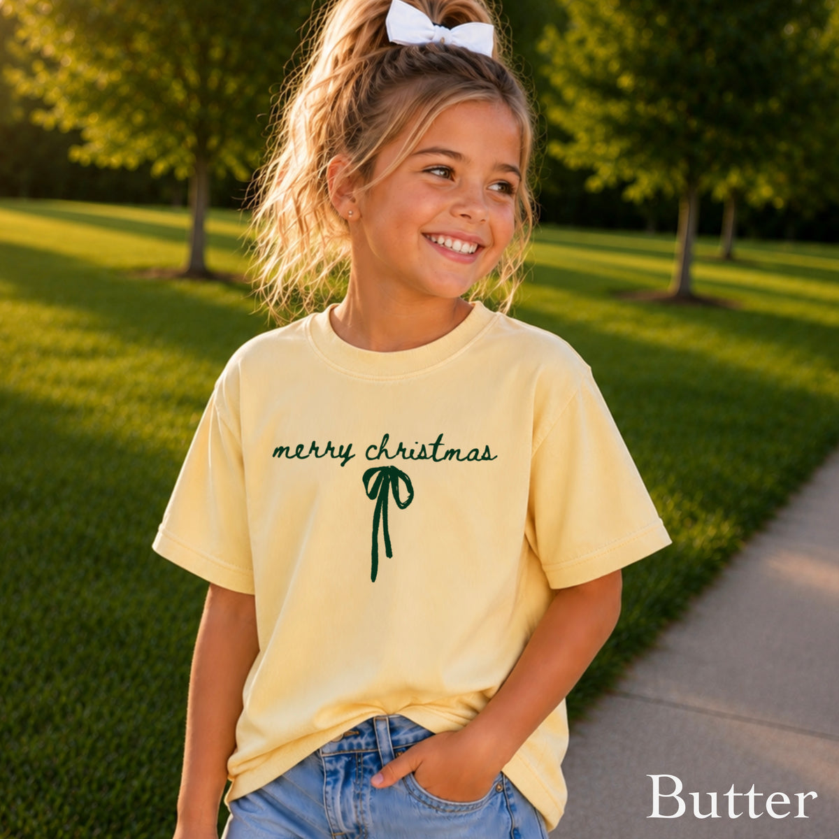 Merry Christmas Youth Comfort Color T-Shirt