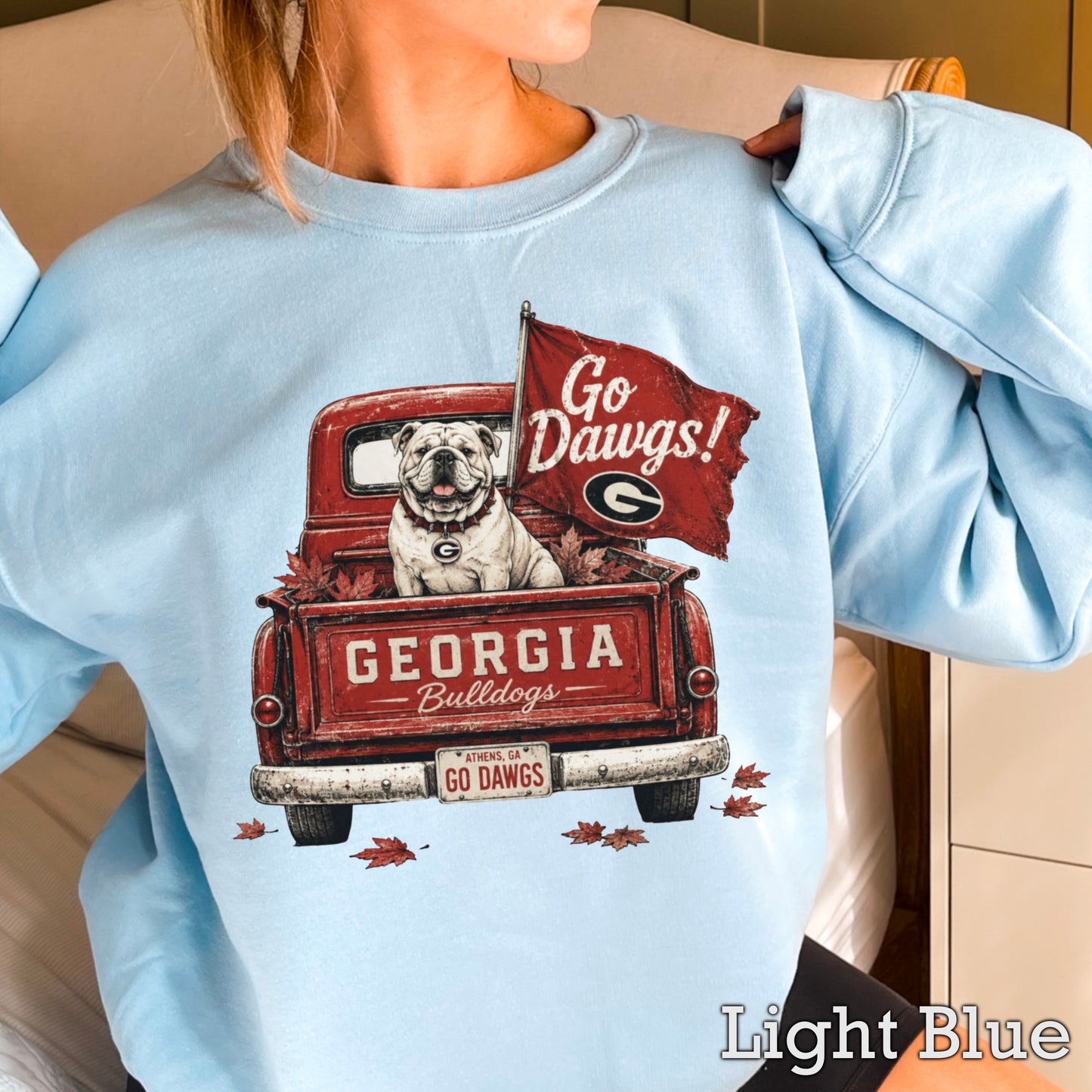 Red & Black Pickup Truck Crewneck Sweatshirt