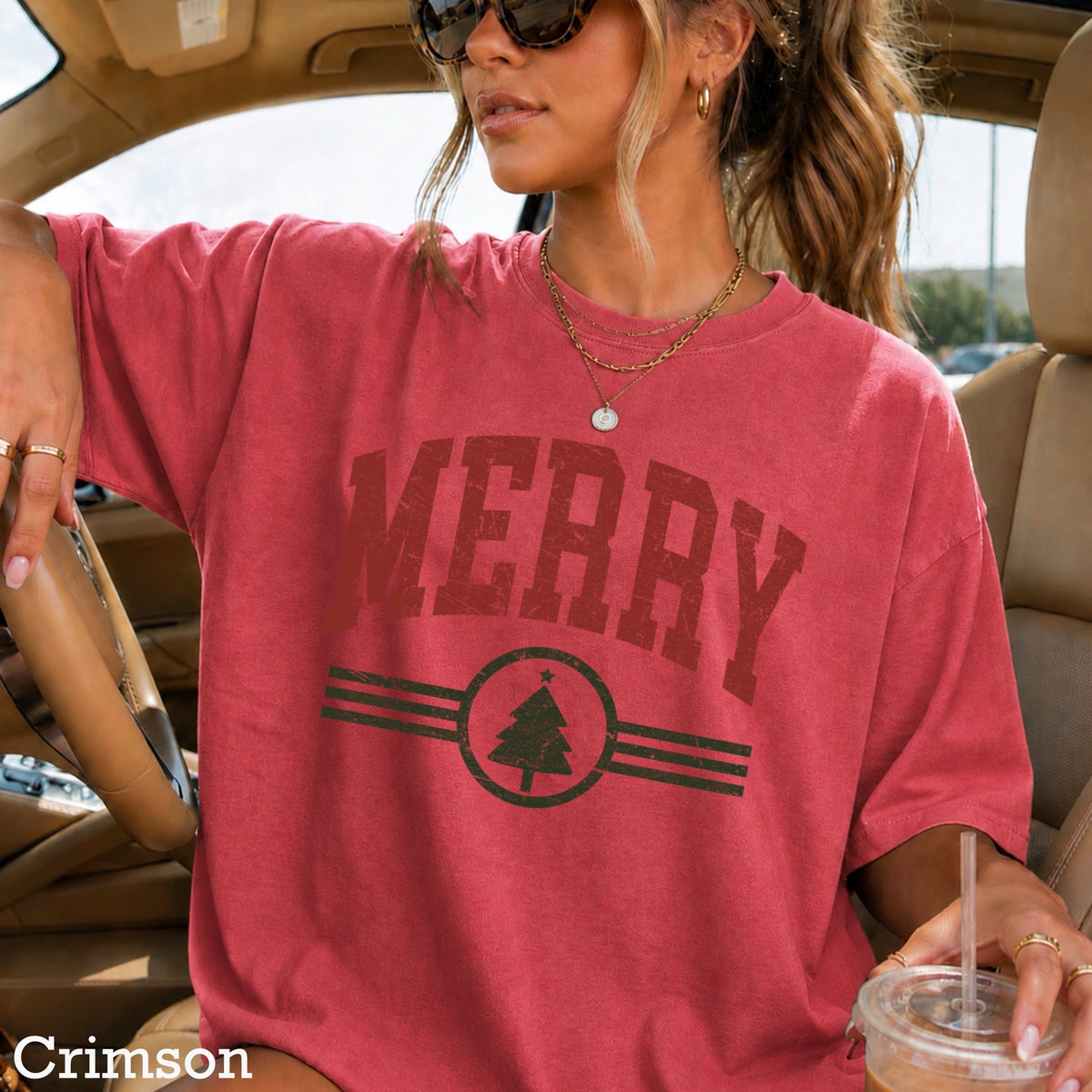 Merry Christmas Comfort Color Graphic Tee