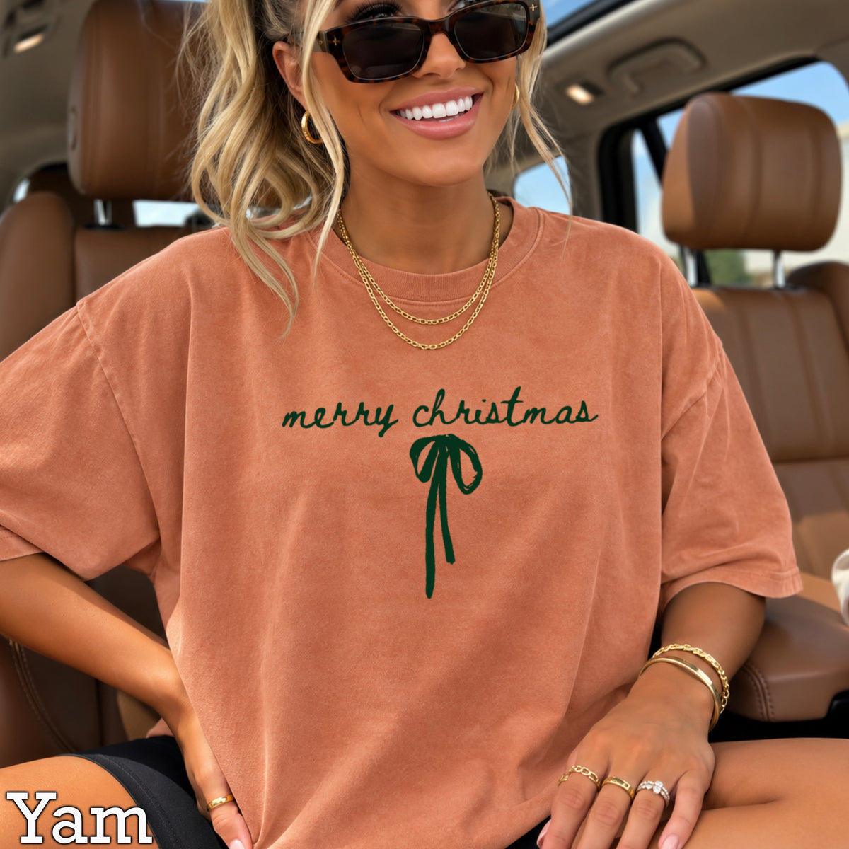 Merry Christmas Comfort Color Graphic Tee