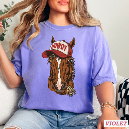 Howdy Horse Comfort Color Graphic Tee