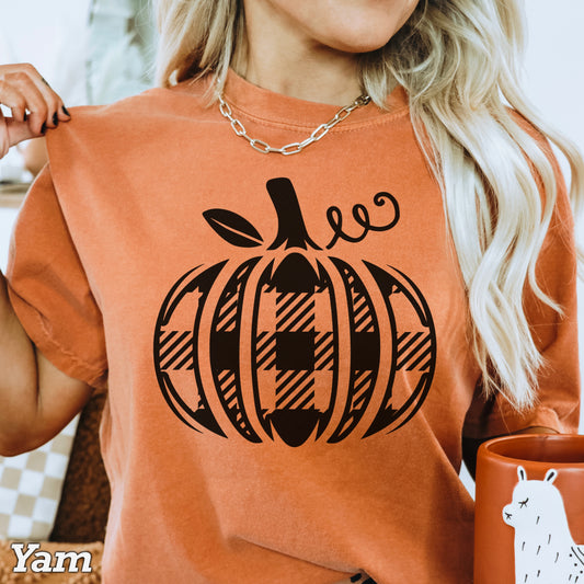 Buffalo Plaid Pumpkin Screen Print Transfer