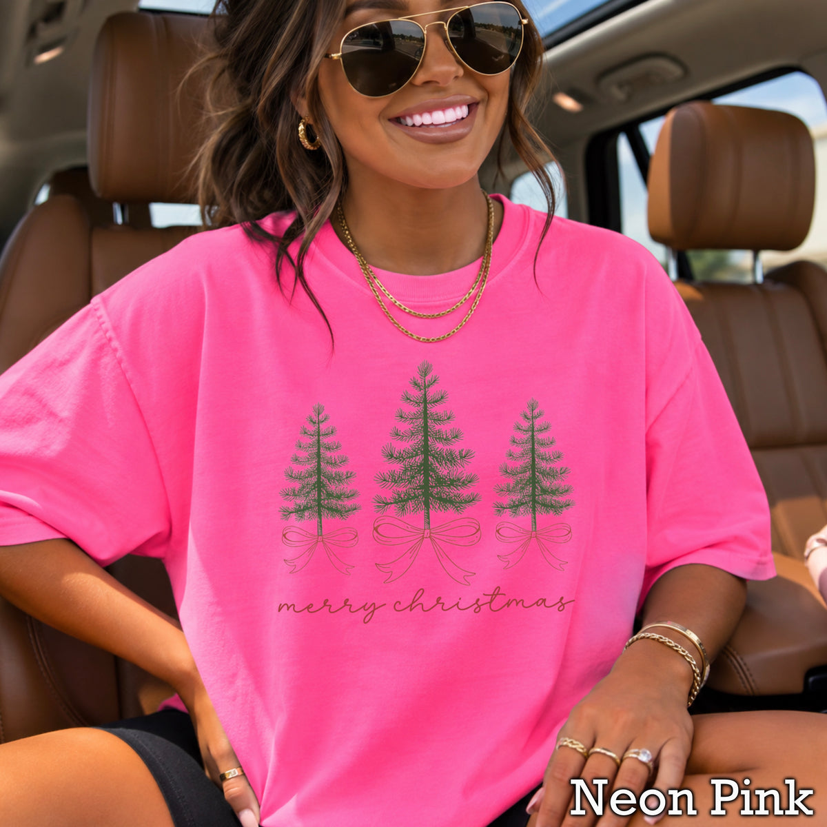 Merry Christmas Comfort Color Graphic Tee