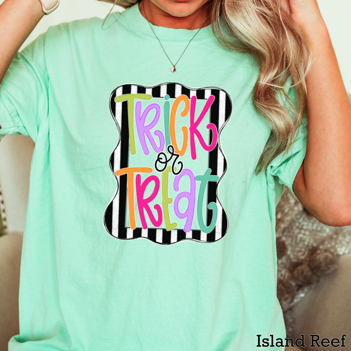 Trick Or Treat Halloween Comfort Color Graphic Tee